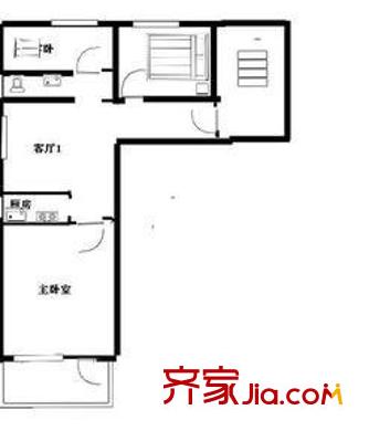 明日嘉园户型图户型图 3室1厅1卫1厨