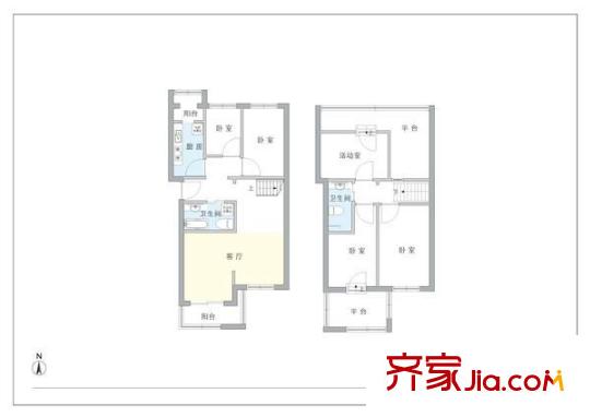 龍禧苑戶型圖戶型圖 4室1廳2衛(wèi)1廚