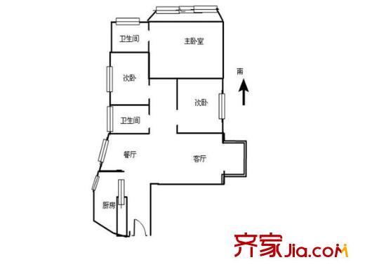 大雄城市花园一幅画卷 3室 户型图