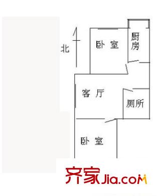 门头馨村户型图户型图 2室1厅1卫1厨