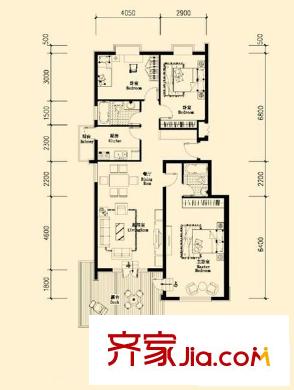 天朗園戶型圖戶型圖 3室1廳2衛(wèi)1廚