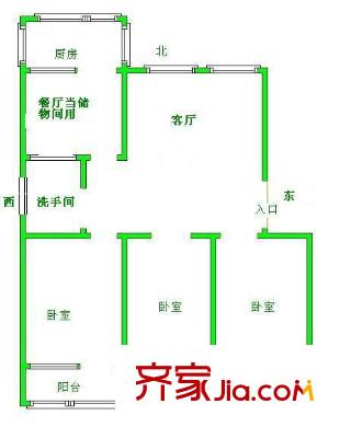 林苑小區(qū)戶型圖3居室 3室2廳2衛(wèi)1廚