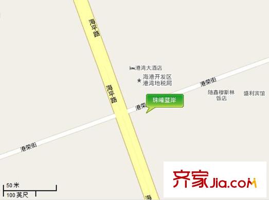 藍(lán)海公寓交通圖區(qū)位圖