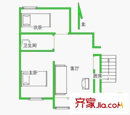 清逸西园 2室 户型图