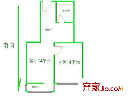 清逸西园 2室 户型图