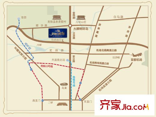 納帕瀾郡交通圖