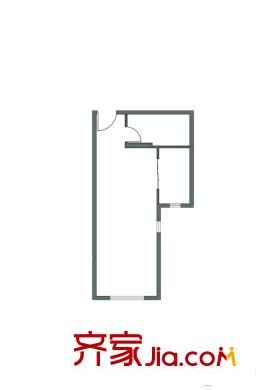金帅府家园户型图5号楼06户型 1室1厅1卫1厨