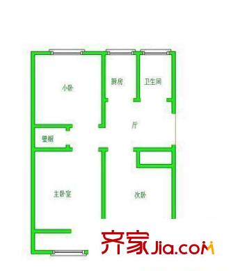 石园东区 3室 户型图