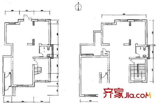金源經(jīng)典戶型圖一層?xùn)|單元東側(cè)商業(yè)平面圖 2室2衛(wèi)1廚