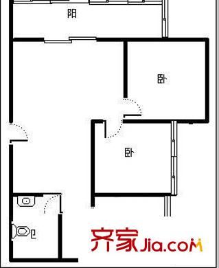 兴盛国际户型图户型图 2室1厅1卫1厨