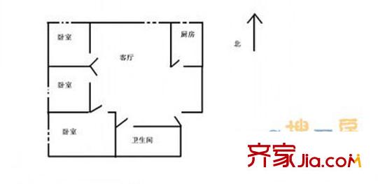 长虹小区户型图户型图 3室1厅1卫1厨