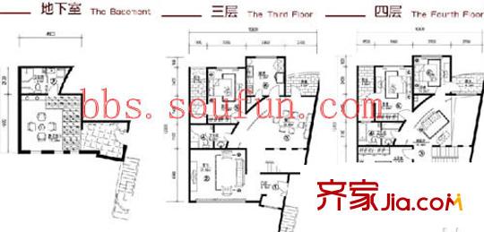 美林香槟小镇户型图A2户型 4室3厅3卫1厨