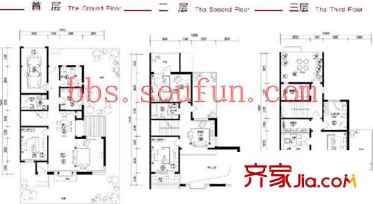 美林香槟小镇户型图G户型 5室3厅3卫1厨