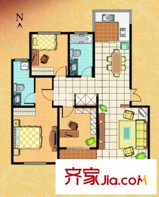 旭日嘉园 5室 户型图