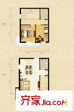 東潤財智公館C座標準層104戶型 2室2廳2衛(wèi)1廚
