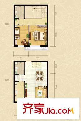 東潤財智公館C座標準層102戶型 2室2廳2衛(wèi)1廚