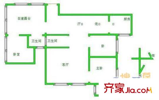 健翔园 4室 户型图