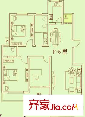 濱河悅城戶型圖洋房F5 3室2廳2衛(wèi)