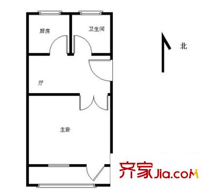安苑北里户型图户型图 1室1厅1卫1厨
