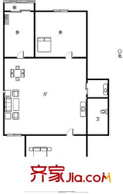 新安里小区 3室 户型图