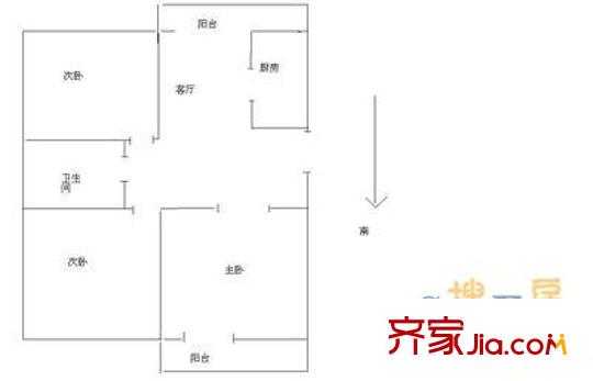 新安里小区 3室 户型图