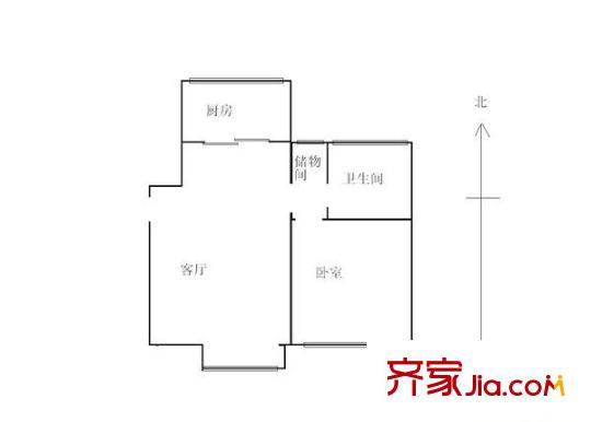 漪景园 1室 户型图