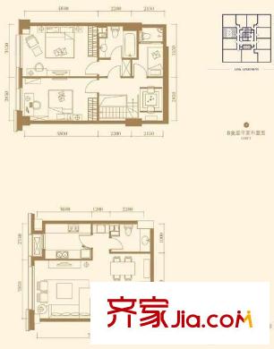 林肯公寓 2室 户型图