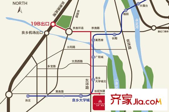 五矿・铭品交通区位图