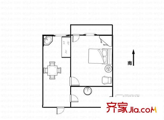 双榆树知春里小区户型图户型图 1室1厅1卫1厨