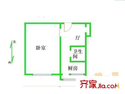 会城门小区户型图户型图 1室1厅1卫1厨