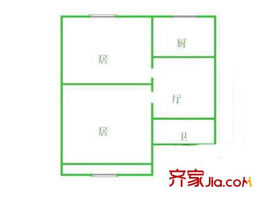 常青园户型图户型图 2室1厅1卫1厨