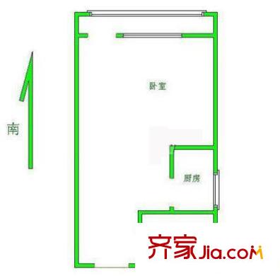 会城门小区户型图户型图 1室1厅1卫1厨