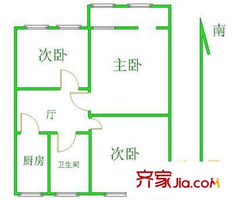 会城门小区户型图户型图 3室1厅1卫1厨