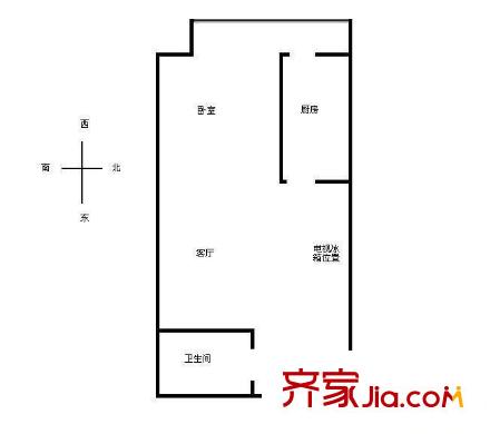 富贵园四区户型图1室 户型图 1室1厅1卫1厨