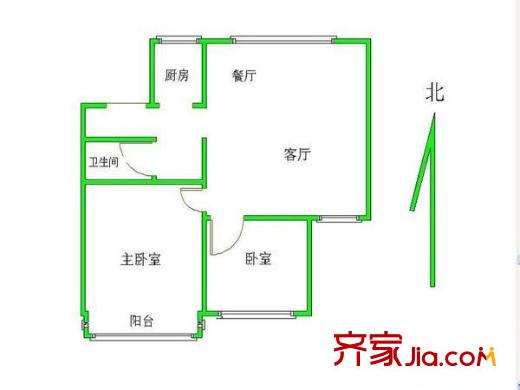 怡然家园 2室 户型图