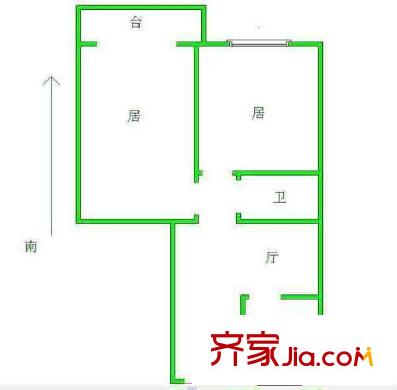开阳里一街户型图户型图 2室1厅1卫1厨
