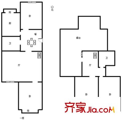 風雅園三區(qū) 4室 戶型圖