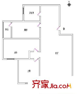 風雅園三區(qū) 2室 戶型圖