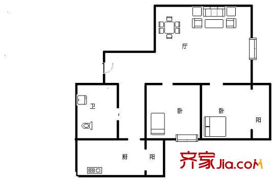 天通中苑戶(hù)型圖戶(hù)型圖 2室1廳1衛(wèi)1廚