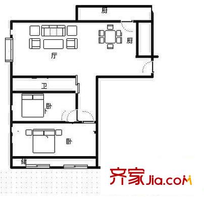天通中苑戶(hù)型圖戶(hù)型圖 2室1廳1衛(wèi)1廚