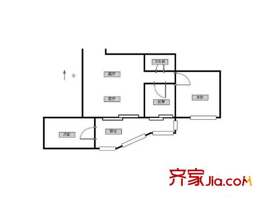 曙光花园望山园 2室 户型图