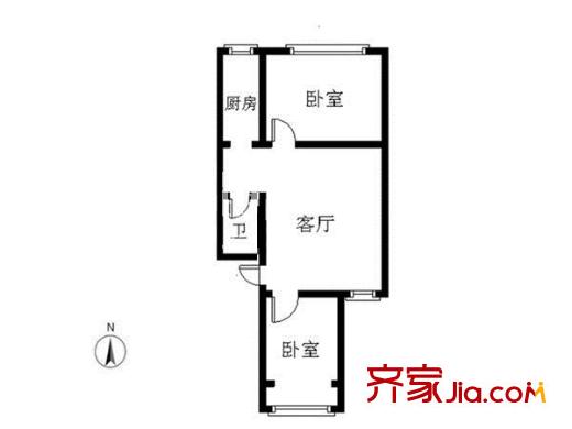 燕城苑小區(qū) 2室 戶型圖
