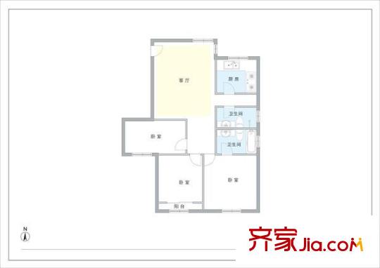 金榜园 3室 户型图