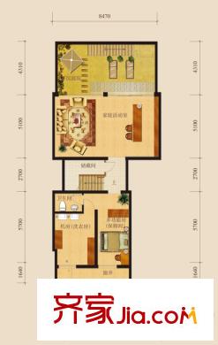 北京御墅B户型地下室 5室3厅5卫2厨