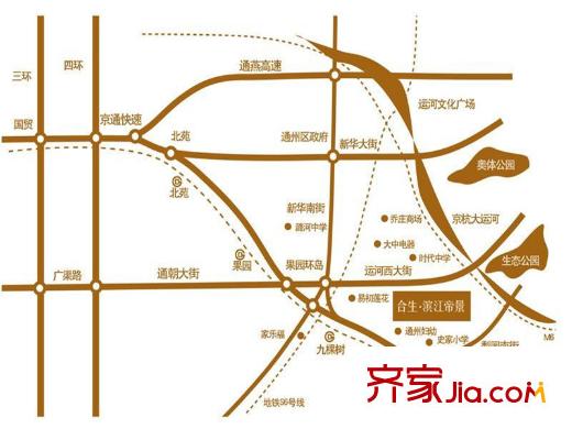 合生滨江帝景交通图
