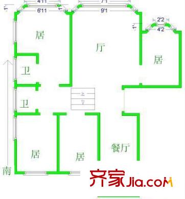 凤凰城四期 4室 户型图