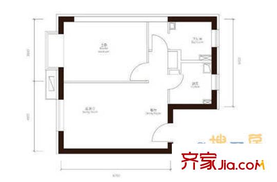 凤凰城四期户型图户型图 1室1厅1卫1厨