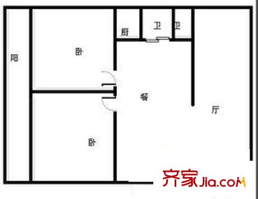 洪渡新村 2室1廳2衛(wèi)1廚