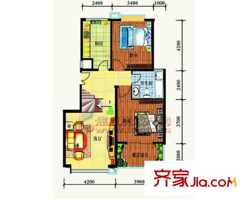 紅墅灣戶型圖4室1廳 