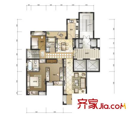 開明小區(qū)戶型圖三室 